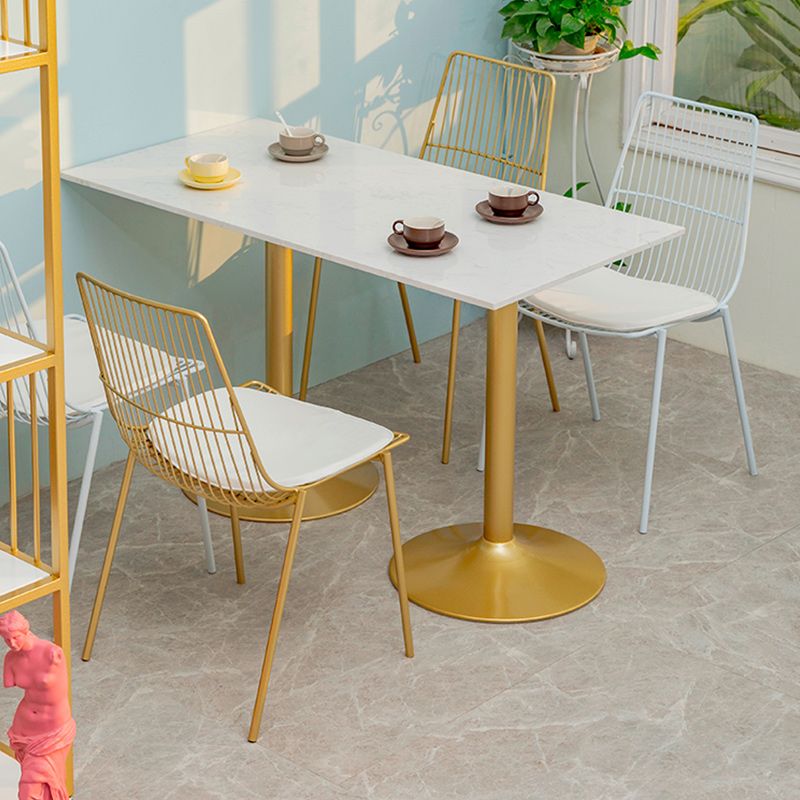Glam Style Dining Chair Metal Windsor Back Dining Side Chair for Dining Room