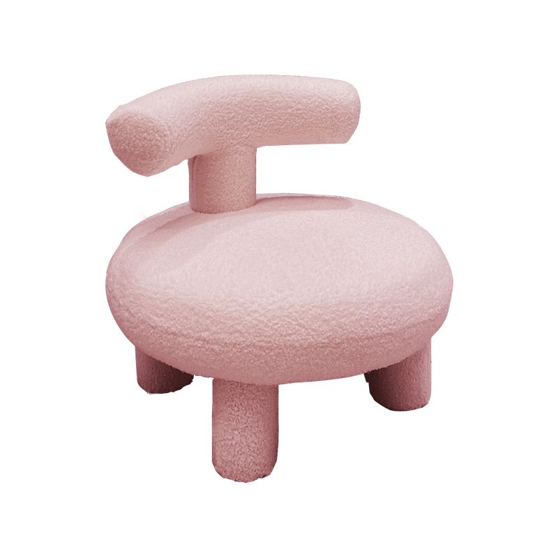 Wool Chair Armless Parsons Chair Fixed Back Chair for Living Room