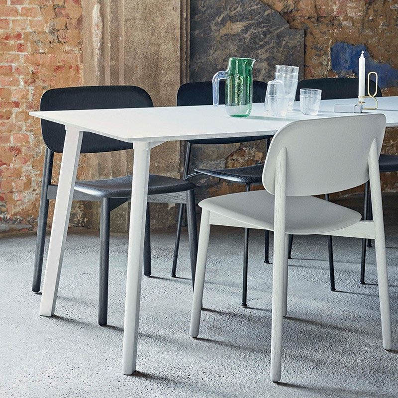 Modern Solid Wood Dinette Table Rectangle Home Desk 4 Legs Dining Table