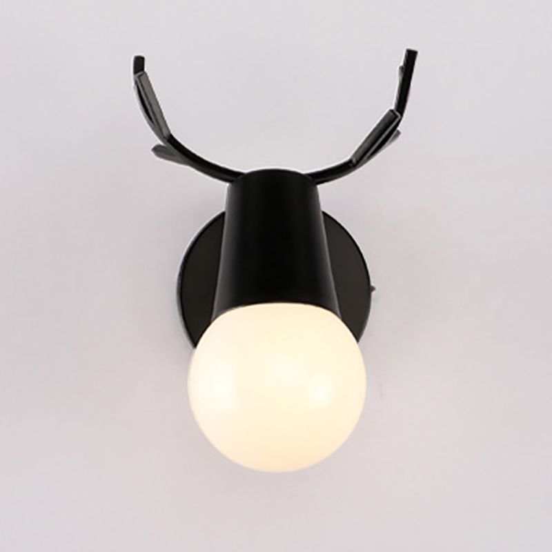 Antler Postmodern Wall Sconce One Bulb Wall Mounted Light Fixture for Sitting Room