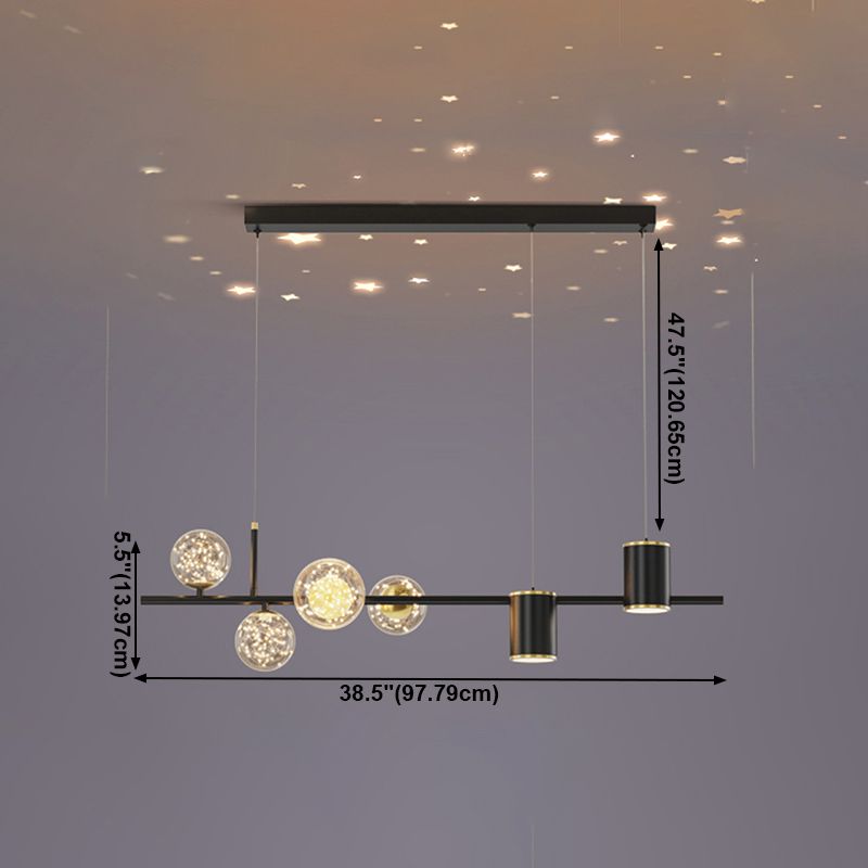 Contemporary Kitchen Island Lighting Geometric Metal Pendant Light Fixtures