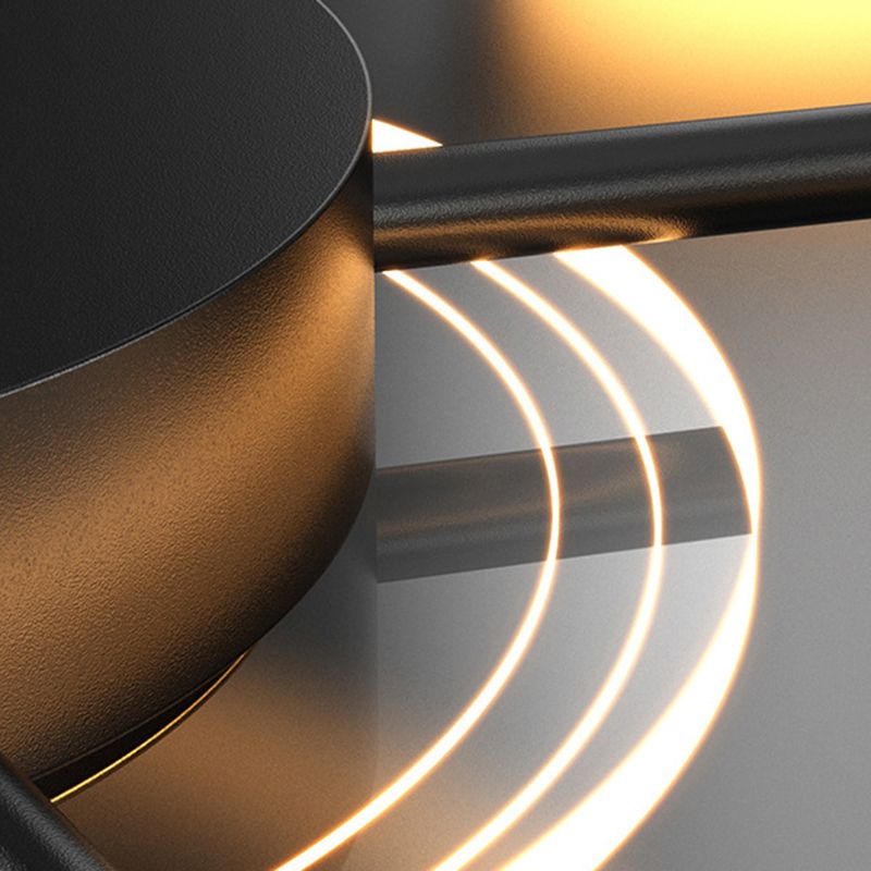 Black acrylique suspension suspension des lampes suspendues contemporaines pour le salon