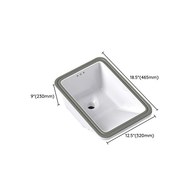 Modern Bathroom Sink Porcelain Bathroom Sink with Rectangular Shape(Not Included Faucets)
