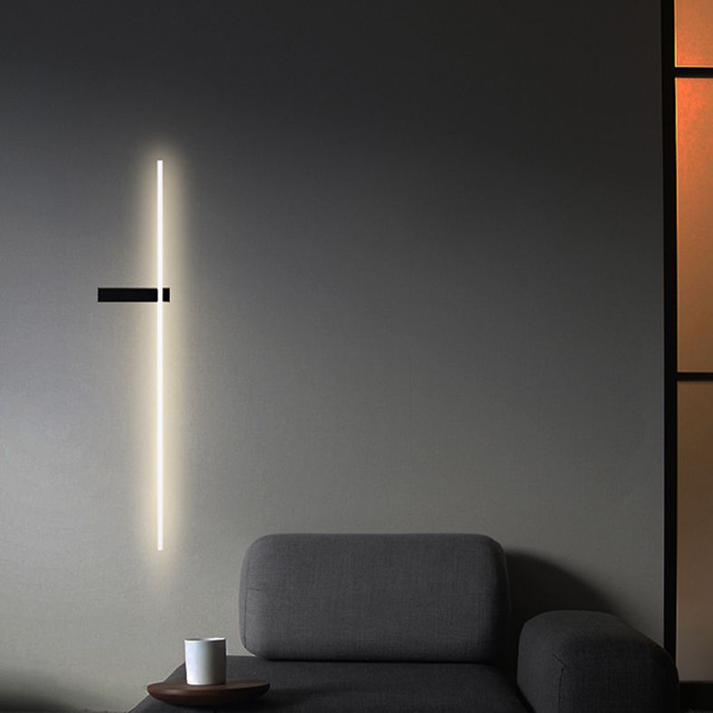 Iluminación de pared lineal moderna 1 luz de pared de luz con sombra acrílica