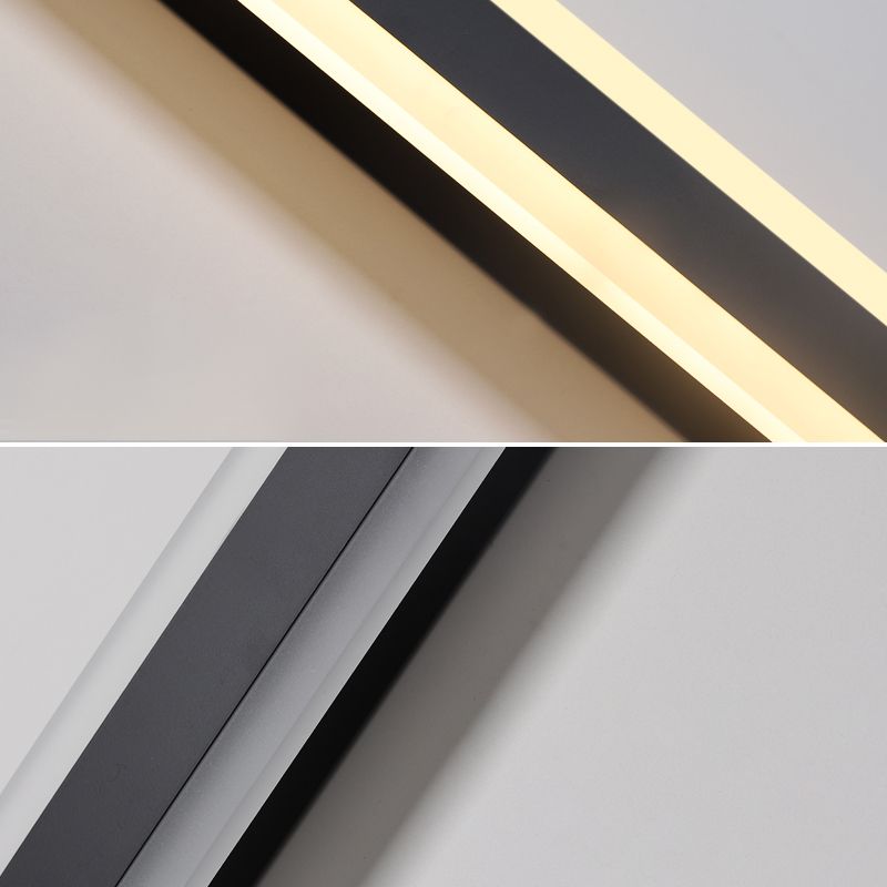 Linearer Schatten 1-Licht im Freien wasserdichte Wandleuchten moderne Wandbeleuchtung in Schwarz