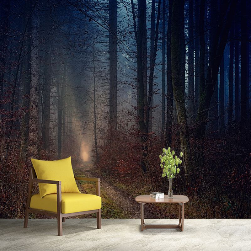 Photography Dark Forest Mural Wallpaper for Sitting Room Decor Multiple Sizes Available