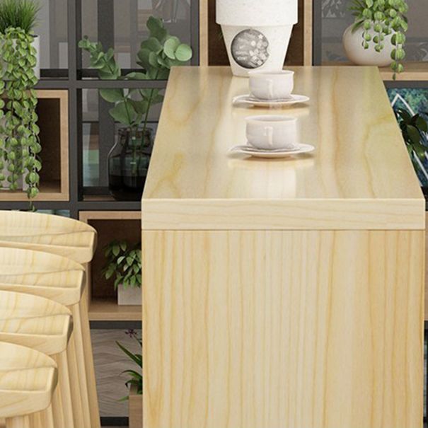 1/5/9 Pieces Modern Bar Table Set Rectangle Pine Wood Bistro Set