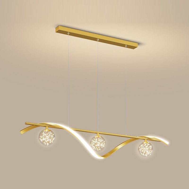 LED Island Light Modern Island Hanging Light with Acrylic Shade for Living Room