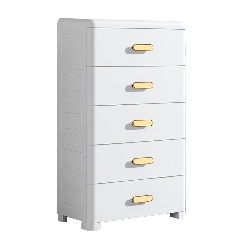 Plastic Kids Closet Nordic Style Wardrobe Armoire with 5 Drawers