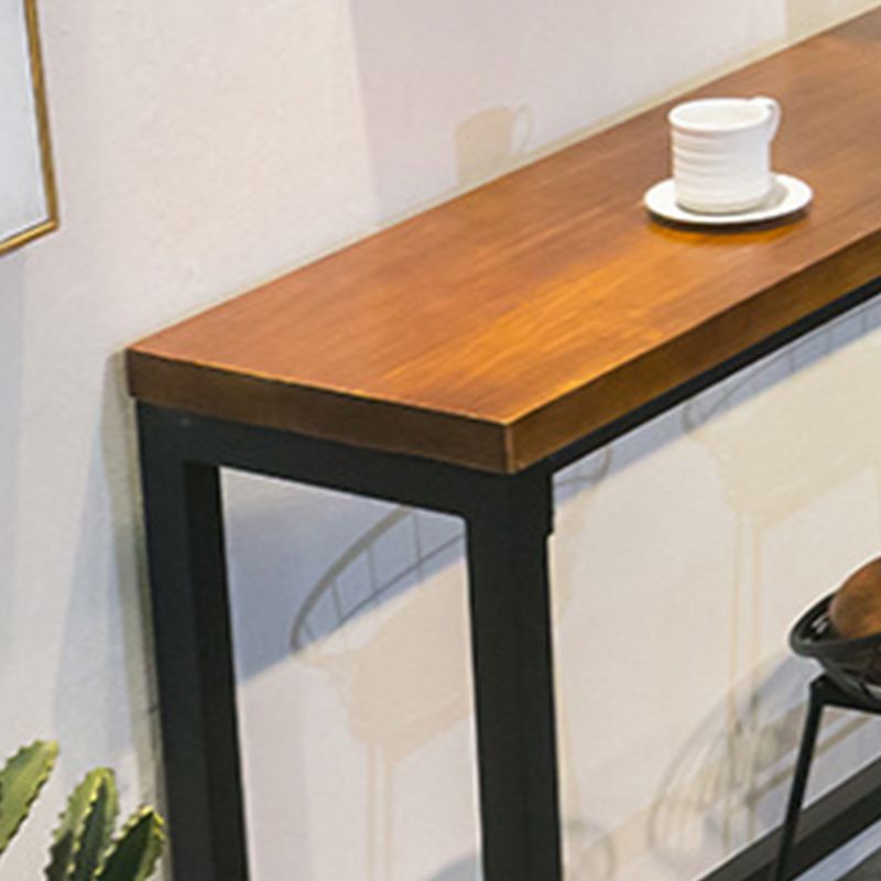 Industrial Style 1/2/3/5 Pieces Bar Table Set Rectangle Bar Table with High Wood Stools