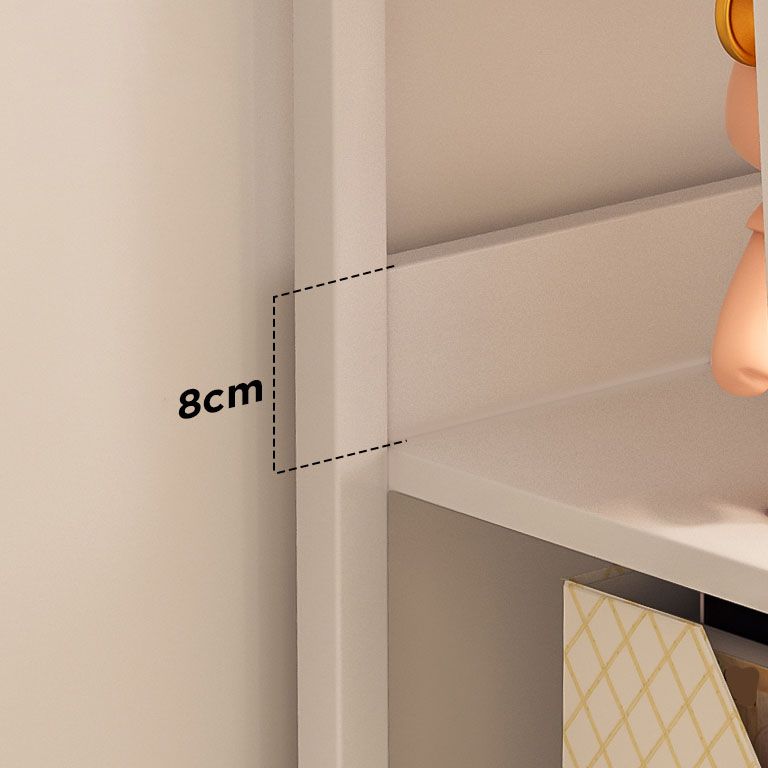 11.8"W Metal Ladder Shelf Bookcase Modern Vertical Open Back Book Shelf