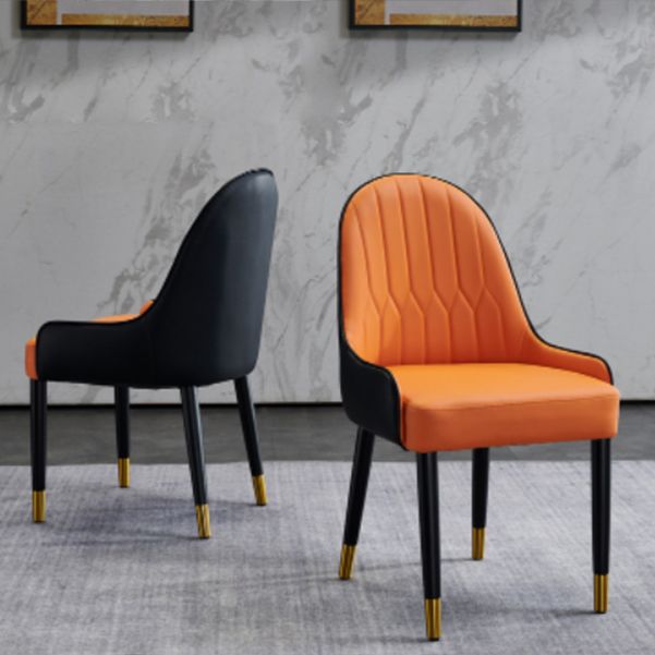 Solid Wood Modern Home Dining Chair Matte Finish Parsons Side Chair