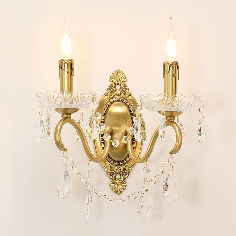 Kristall Kerze Wandleuchte Moderne Stil Multi -Lichter Wandmontagelampen