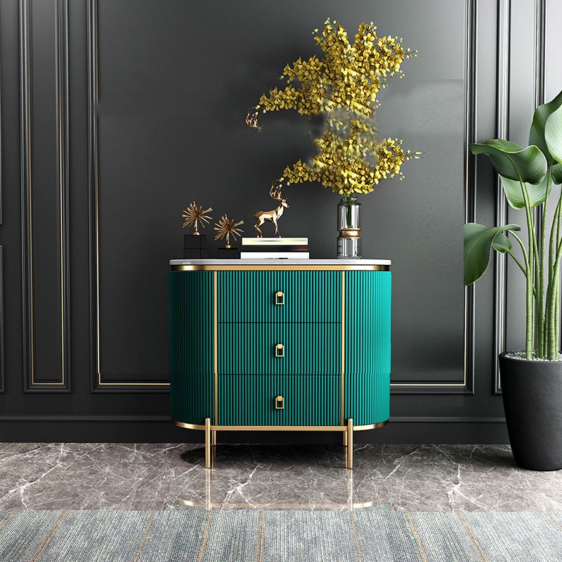 Glam Vertical Stone Storage Chest Bedroom Chest with 3 Drawers