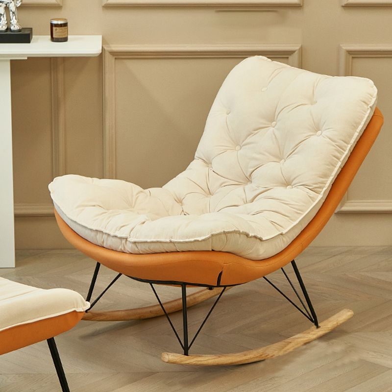 Simple Modern Style Chair Waterproof Single Rocker Chair for Bedroom and Living Room