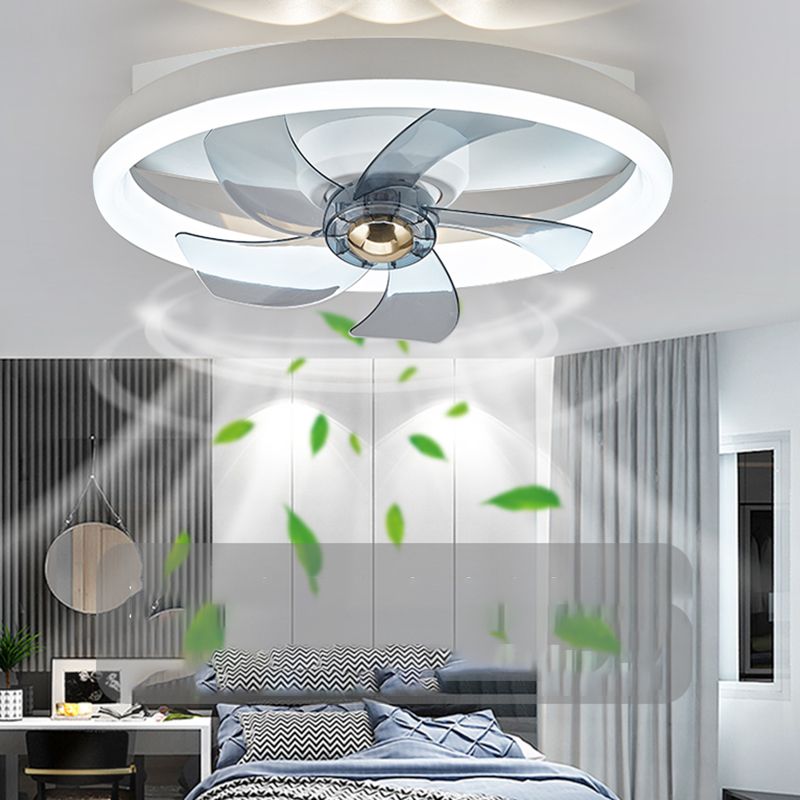 1 Light Ceiling Fan Lighting Modern Style Metal Ceiling Fan Light for Bedroom