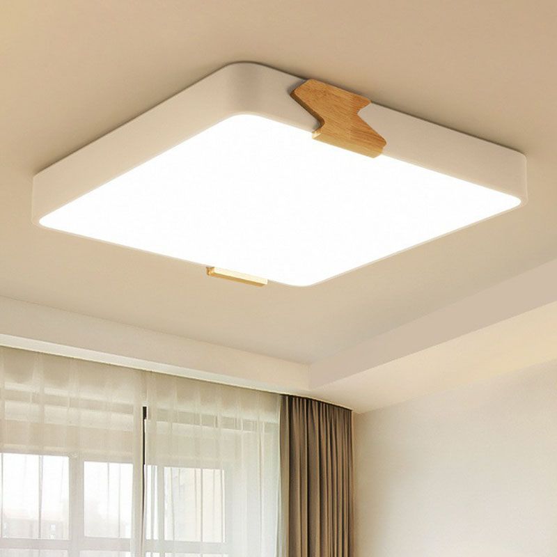 Square Shaped Bedroom LED Flush Mount Light Acrylic Simple Ceiling Light Flush Mount