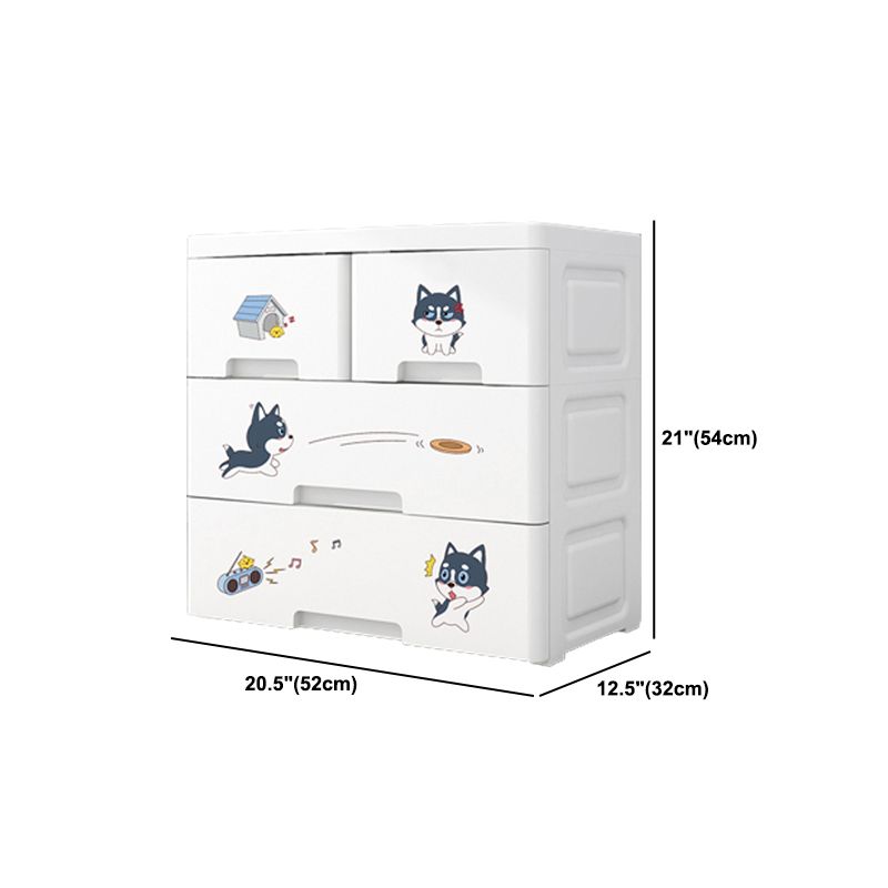 Contemporary Non-Hanging Armoire Plastic Bedroom Wardrobe Closet