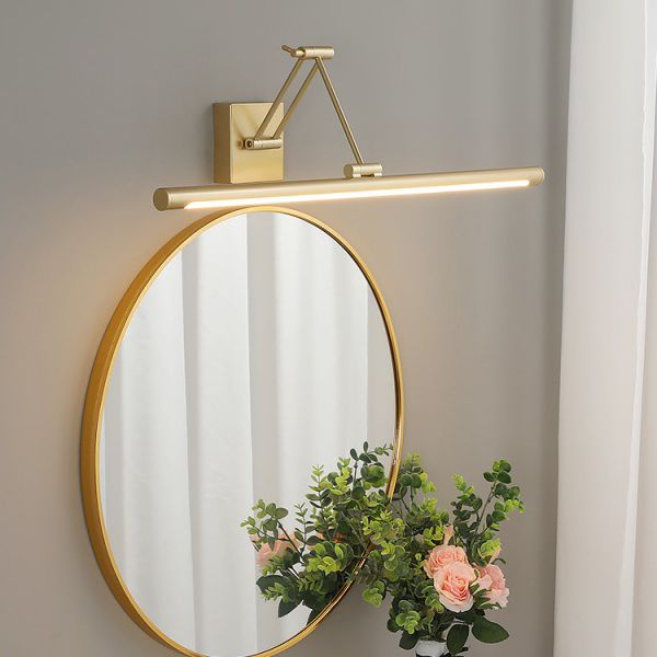 Modern Simplicity Gold Frame Lighting Fixture for Bathroom Powder Room Washroon