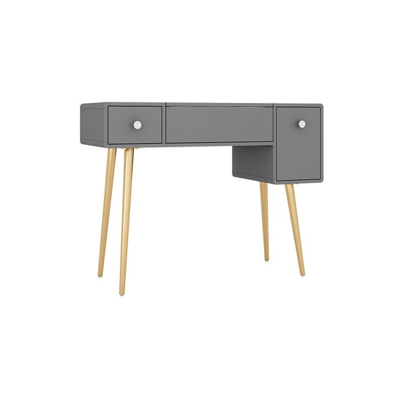 Flip-Top Vanity Set Contemporary 2 Drawers Makeup Dressing Table