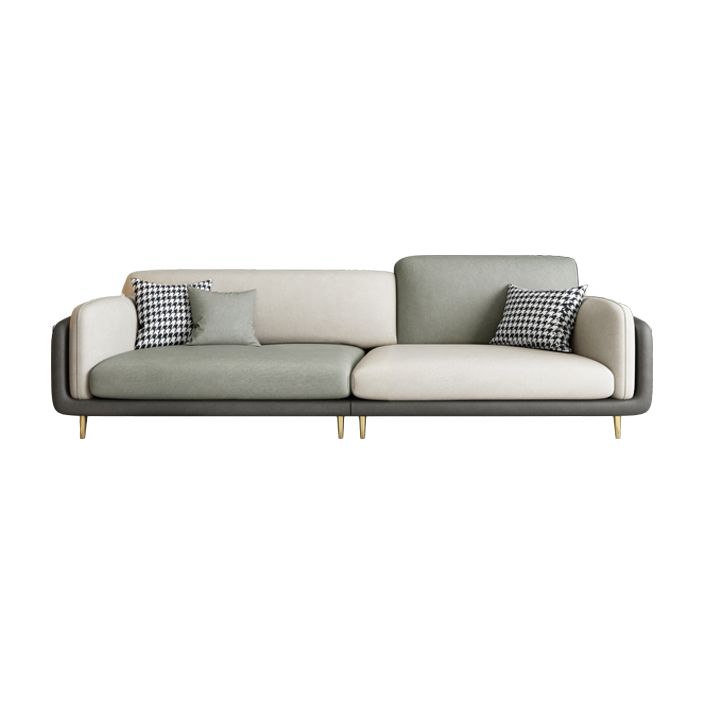 Contemporary Faux Leather Stain Resistant Standard Settee Couch