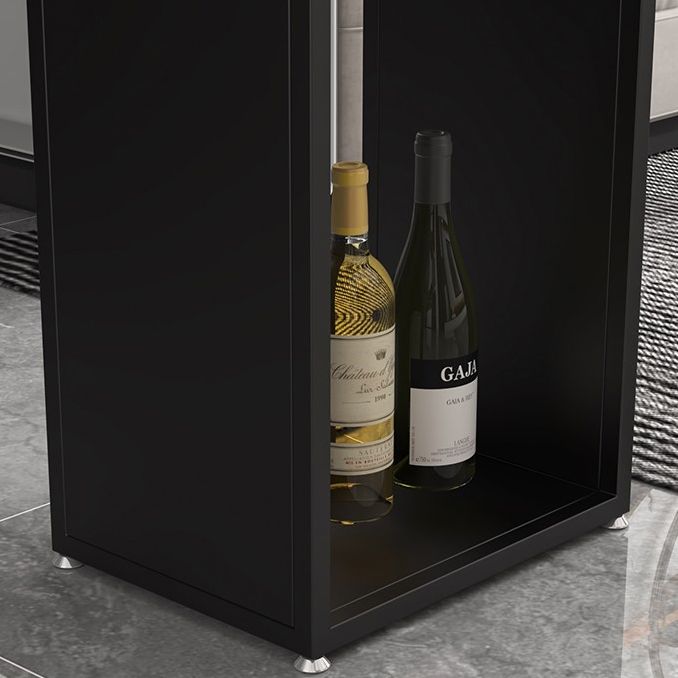 Stone Top Industrial Cocktail Bar Table with Storage Rectangle Counter Table