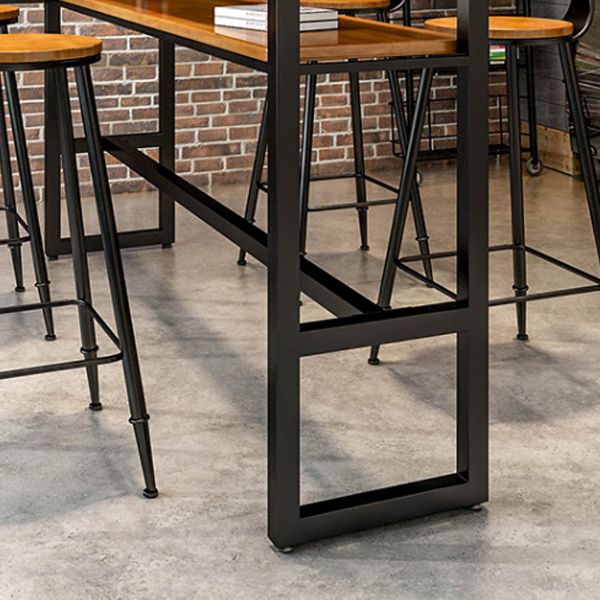 Tavolo da pranzo moderno rettangolo barre da pranzo in legno tavolo da barra con scaffali