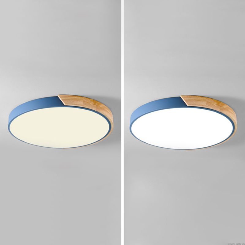 Abat-jour rond en métal encastré, lumière nordique Macarons Style1, tête encastrée