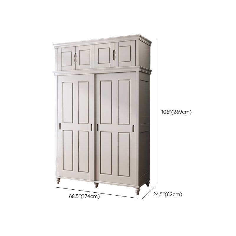 French Country Style Wardrobe Armoire Wooden Wardrobe for Home