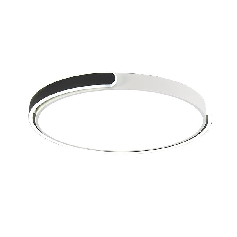 Plafonnier LED rond modernisme éclairage encastré en métal pour chambre à coucher avec diffuseur acrylique