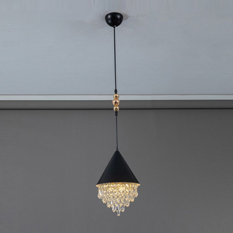 Multi Lights Geometric Suspension Pendant Modern Style Crystal Down Lighting