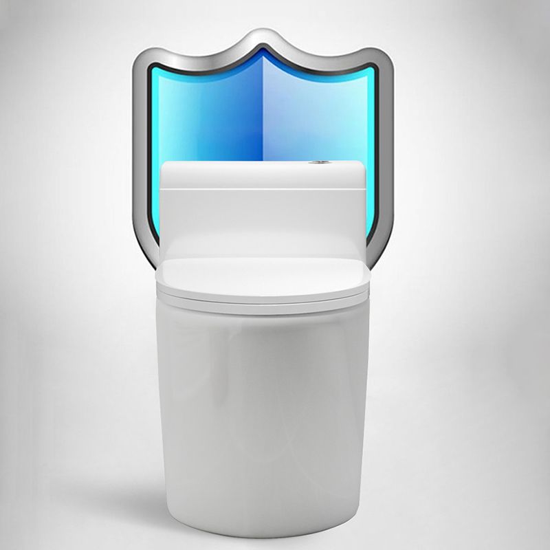 Contemporary Ceramic Floor Mounted Toilet Indoor All-In-One Toilet Bowl