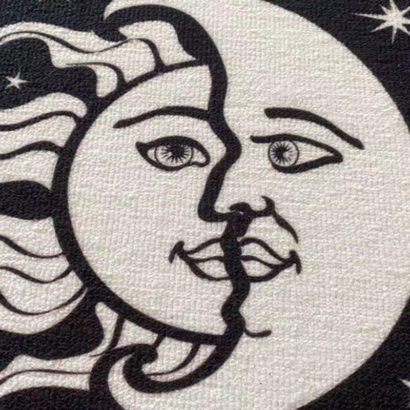 White Medallion Carpet Polyester Vintage Indoor Carpet Anti-Split Backing Rug for Living Room