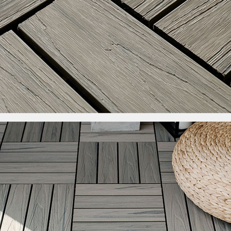 Square Decking Tiles Interlocking Striped Pattern Deck Plank