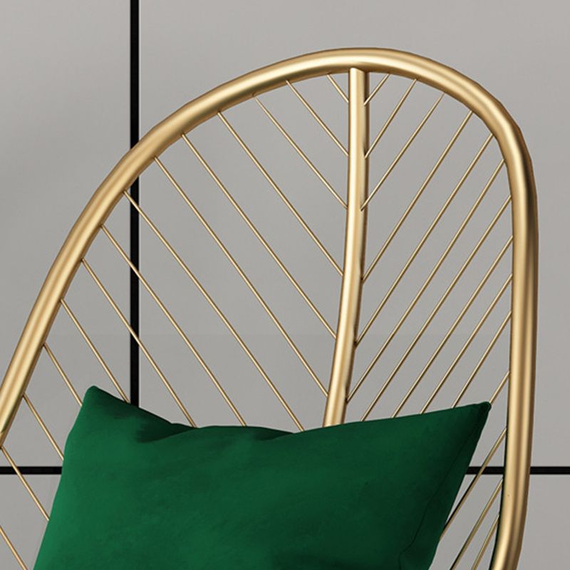 Glam Accent Chair Living Room Reclining Basic Four Legs Pillow Back Parsons Chair