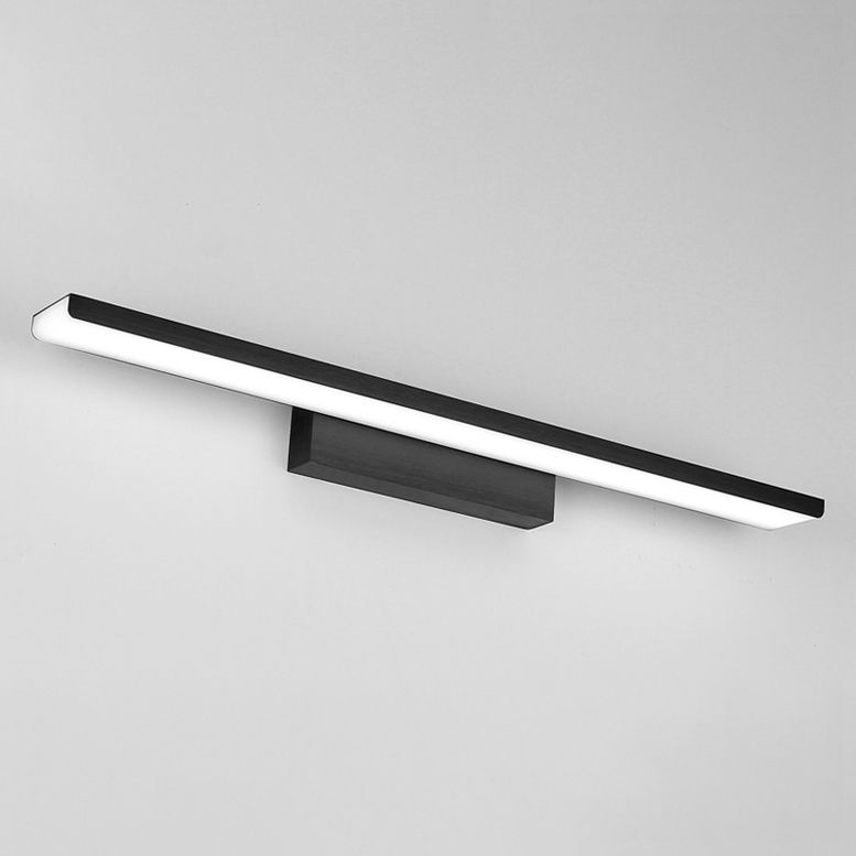Vanité intérieure linéaire Light Acrylique 16 "/23,5" W LED simple Lampe murale élégante en argent / noir, lumière chaude / blanche