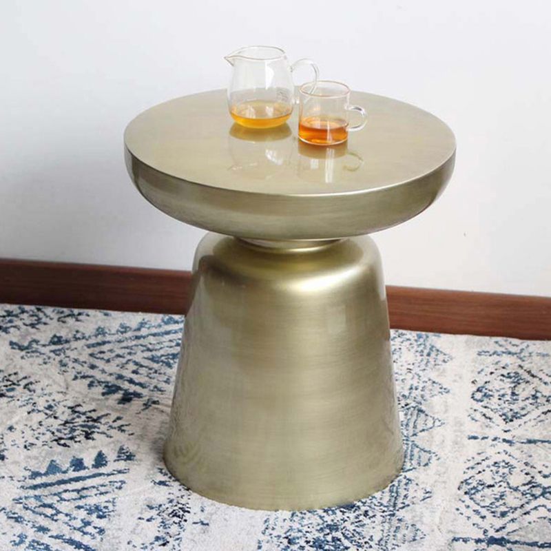 Mid-Century Metal Round End Table Pedestal Sofa Corner Table