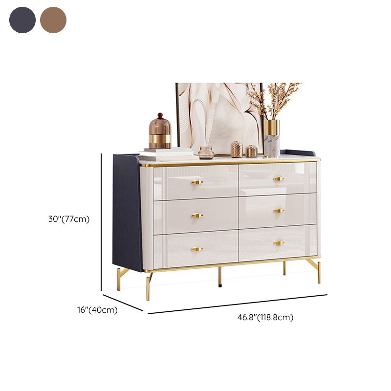 15.6" Width Classic Glam Storage Chest Stone Storage Chest Dresser