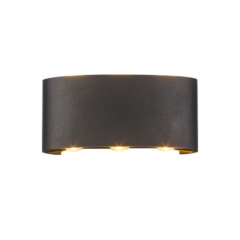 Square Shade Wall Lighting Modern Style Metal Multi Lights Sconce Lamp in Black