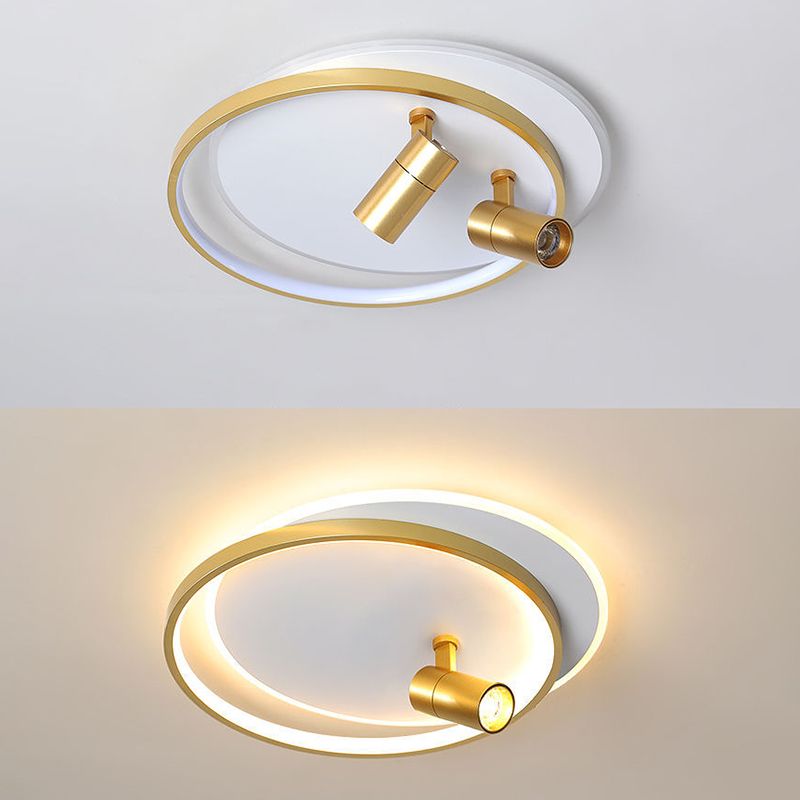 Bague métallique Semi-Flush Ceiling Light Fixtures Modern Bedroom Semi Flush Light Fixtures