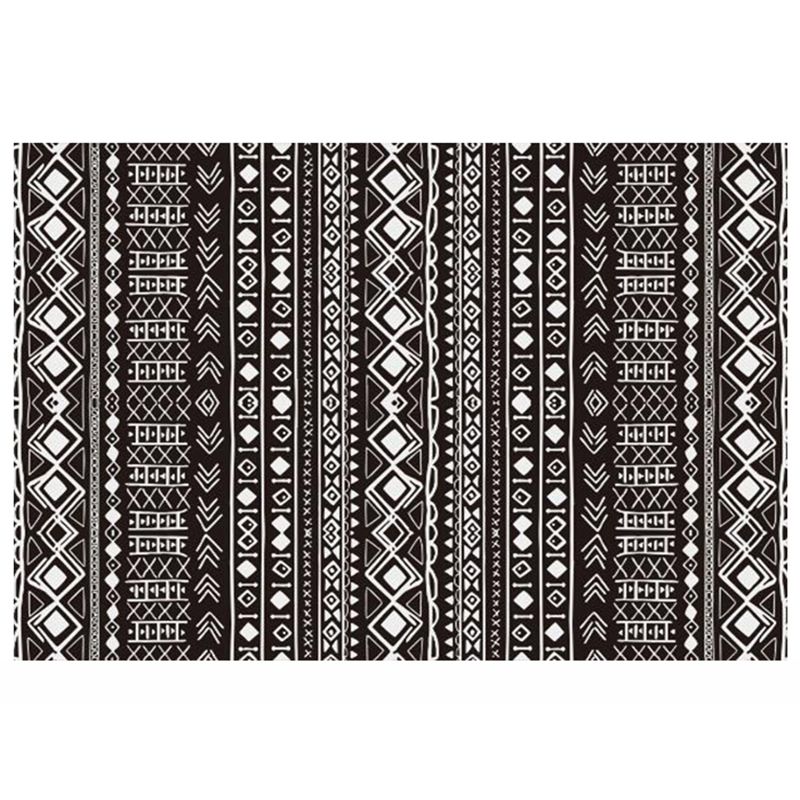Tone rouge Shabby Chic tapis polyester tapis Tribal Patché
