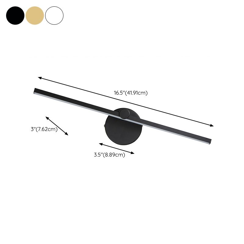 Linear Shape Vanity Lamp Modern Style Metal 1 Light Bath Light for Bathroom