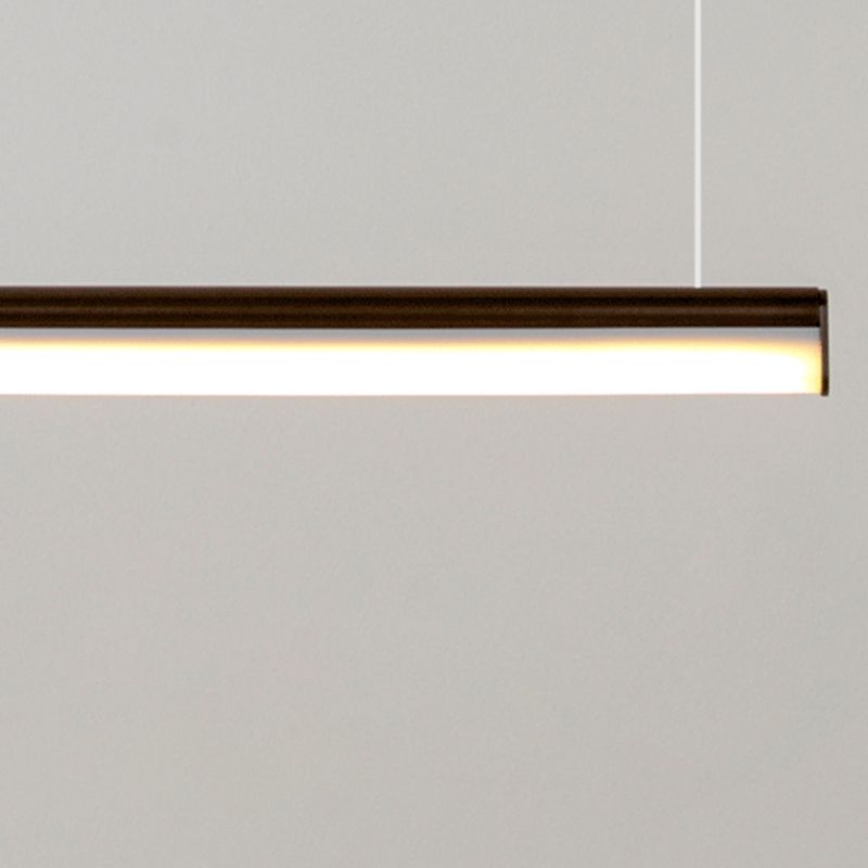 Lustre linéaire lustre moderne en métal simple îlot de plafond îlot de plafond en noir