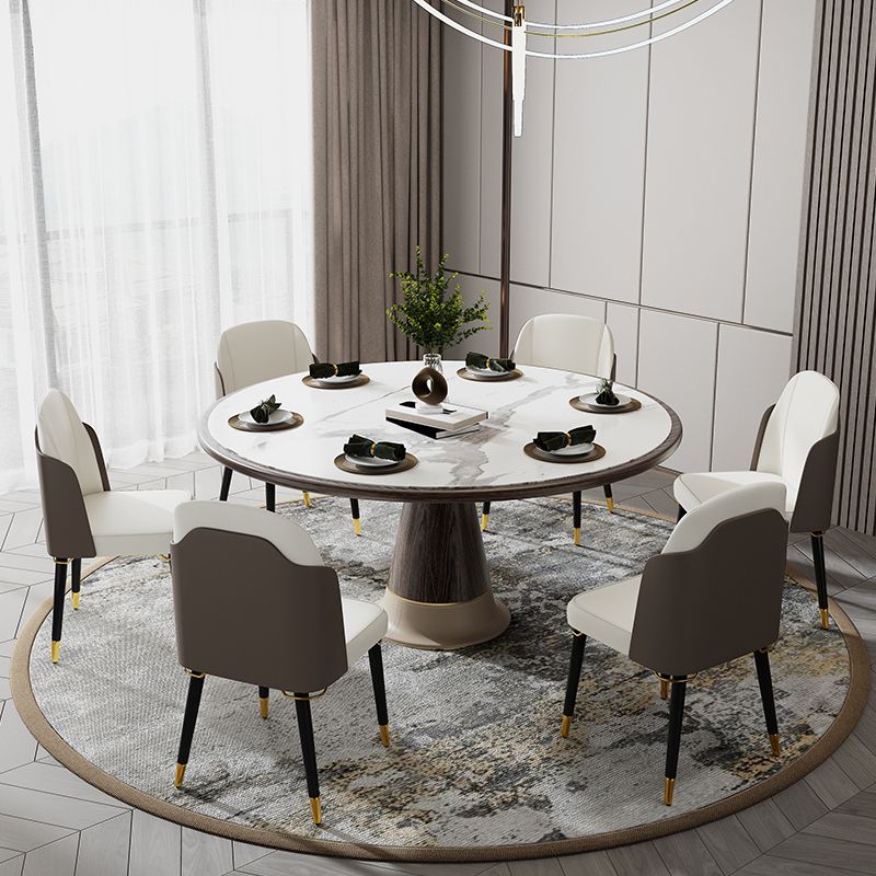 Silla de comedor de madera de estilo nórdico, sillas de comedor sin brazos de cuero PU para uso doméstico