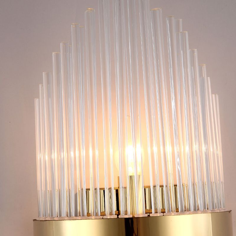 Clear Crystal 3 - Light Wall Mounted Sconce in Black / Gold Modern Wall Light