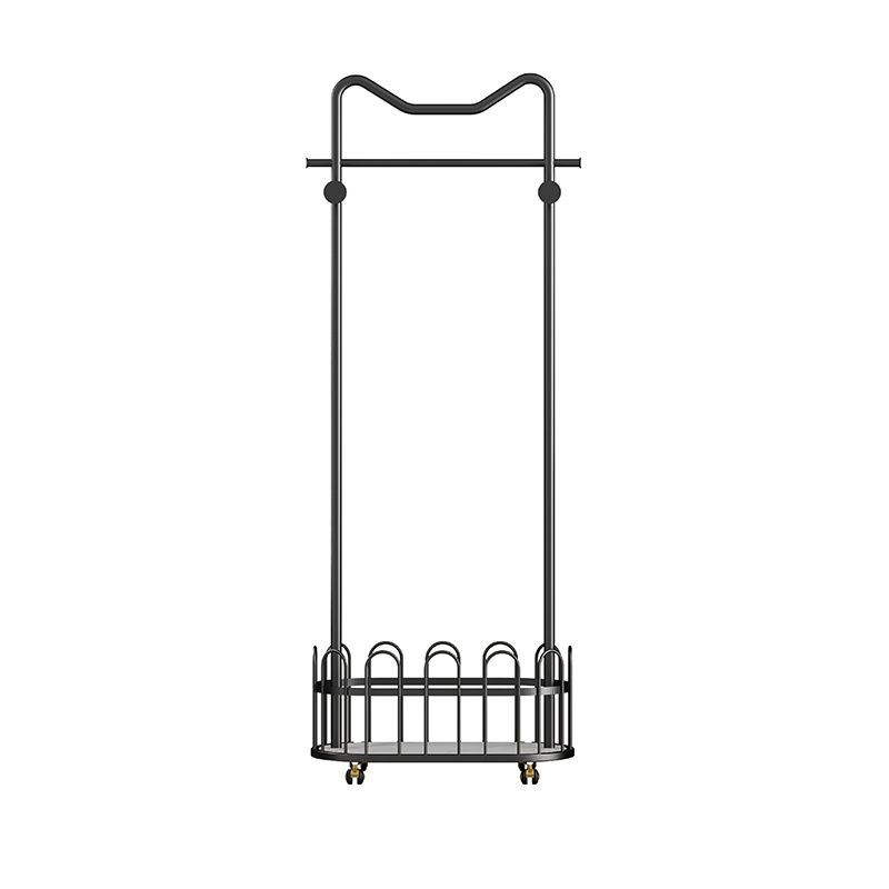 Contemporary Plain Coat Rack Coat Hooks Metal Coat Rack with Storage