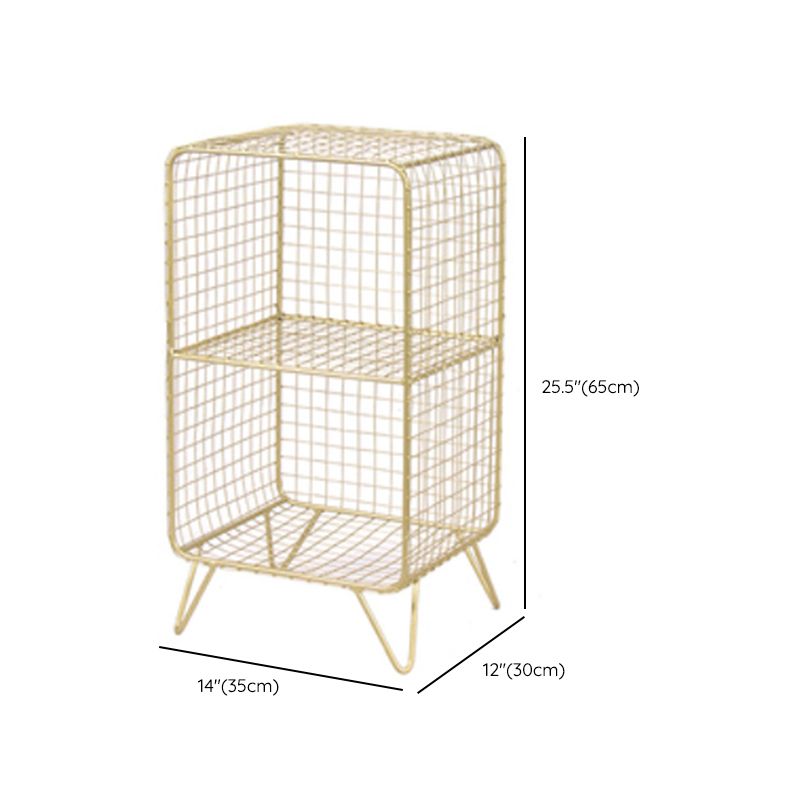 11" Wide Glam Shelf Closed Back Metal Shelves Included Bookcase