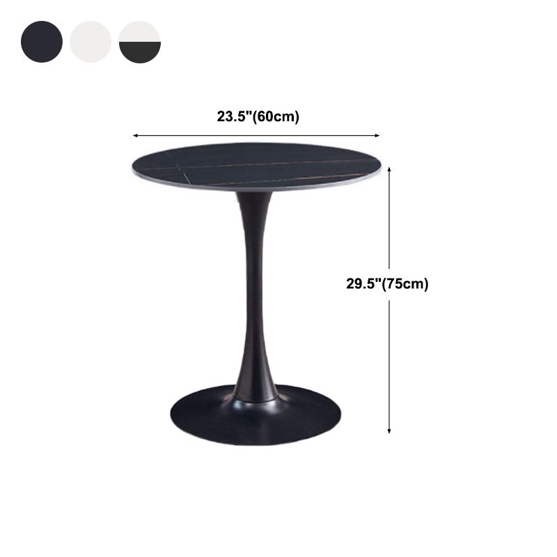 Round Dining Table Contemporary Style Stone Dining Site Table with Tulip Base