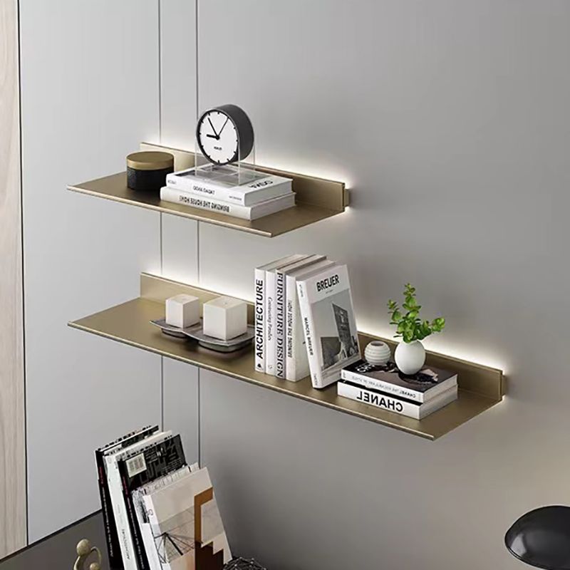 1 Shelf Metal Bookshelf Modern Floating Wall Mounted Bookcase