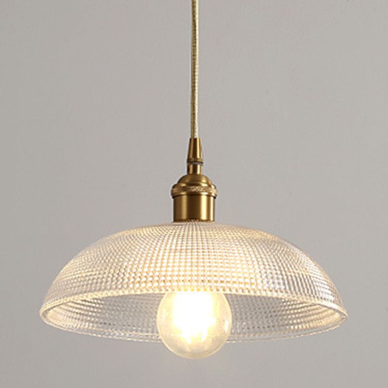 Industrieel hangende plafondlichtglas 1-licht hanglampje voor slaapkamer